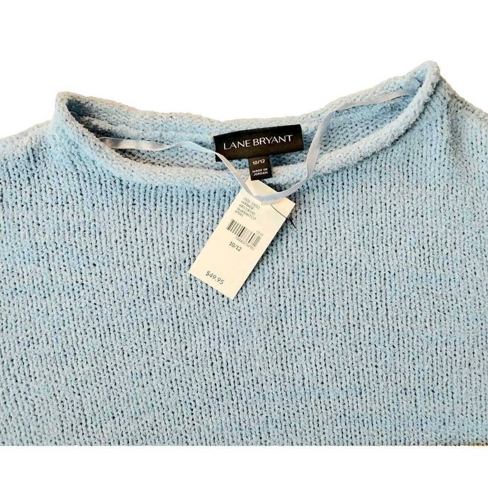 Lane Bryant Women's Knit Sweater Blue Round Neck 10/12 - Picture 2 of 4